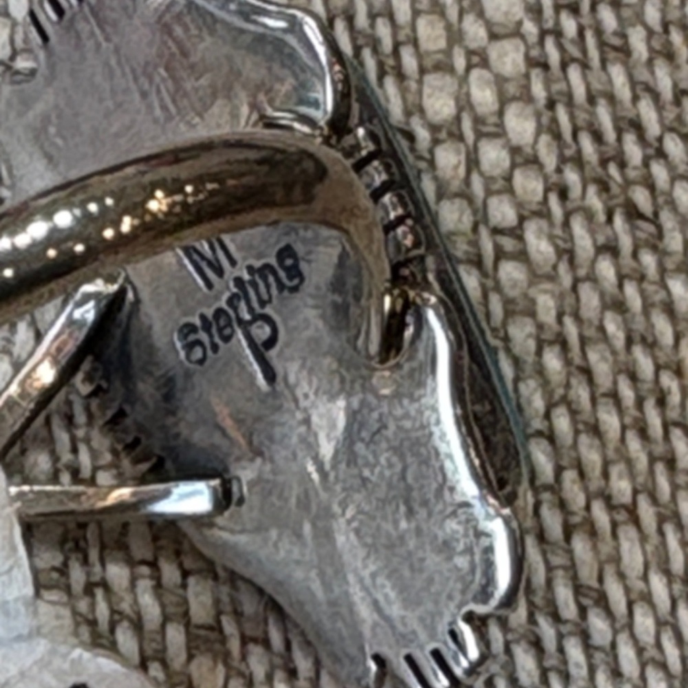 Turquoise Silver Ring Authentic And Signed - image 4